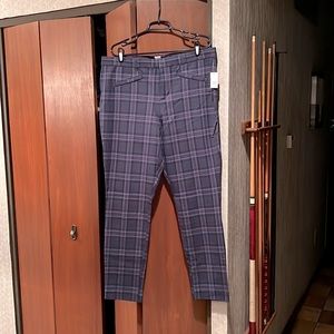GAP blue plaid trousers